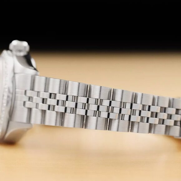 LADIES ROLEX DATE PINK DIAMOND DIAL 18K WATCH - Picture 5 of 7